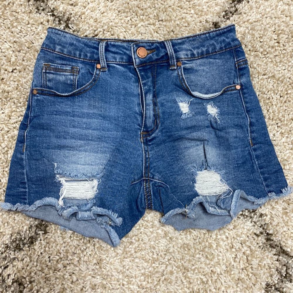 Black Label C’EST To High Rise Denim Shorts Size Small - Picture 2 of 6